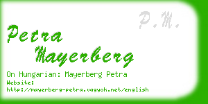 petra mayerberg business card